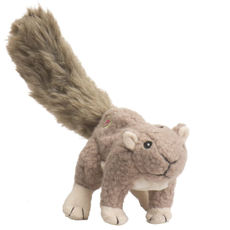 HuggleHounds Plush Dog Toy - Fuzzy Dog Toy, Squeaky Soft Fleece, Interactive Durable Stuffed, for Small and Large Breeds with Squeaker - Feller Squirrel, Small - Image 1